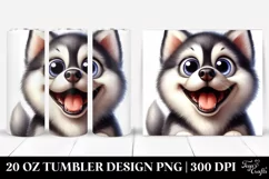 Crazy Colorful Siberian Husky | 20 Oz Tumbler Product Image 1