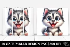 Cute Siberian Husky 20 oz Tumbler Product Image 1