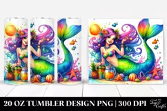 Funny Playing Mermaid | 20 oz Tumbler Product Image 1