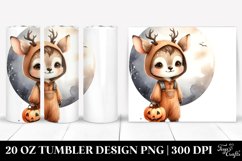 Washed Watercolor Baby Deer for Halloween 20 Oz Tumbler Product Image 1