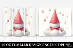 cute Christmas Gnomes View from Behind 20 oz Tumbler Product Image 1
