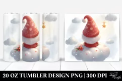 cute Christmas Gnomes View from Behind 20 oz Tumbler Product Image 1
