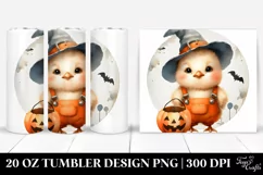 Washed Watercolor Baby Chicken for Halloween 20 Oz Tumbler Product Image 1