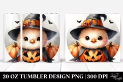 Washed Watercolor Baby Chicken for Halloween 20 Oz Tumbler Product Image 1