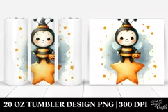 Retro Baby Bee on Star for Halloween 20 Oz Tumbler Product Image 1