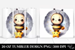 Retro Baby Bee on Star for Halloween 20 Oz Tumbler Product Image 1