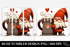 Festive Gnome with Huge Mug 20 Oz Tumbler Product Image 1