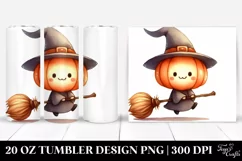 Cute Halloween Broomstick Tumbler Product Image 1