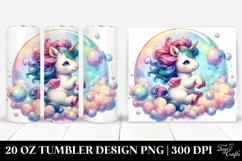 Baby Unicorn Bubble. 20 oz Tumbler Design Product Image 1