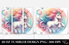 Baby Unicorn Bubble. 20 oz Tumbler Design Product Image 1