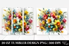 Vibrant Narcissus Bouquet 20 oz Tumbler Product Image 1