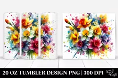 Colorful Abstract Bouquet | 20 Oz Tumbler Product Image 1