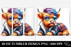 Contempt Baby Highlandcow with Cool Haircut 20 Oz Tumbler Product Image 1