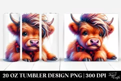 Contempt Baby Highlandcow with Cool Haircut 20 Oz Tumbler Product Image 1