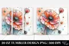 Stained Poppy, Transparent 20 Oz Tumbler Product Image 1