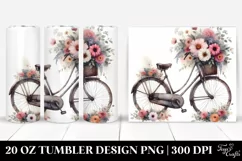 Vintage Bicycle with Flowers | 20 oz Tumbler Product Image 1