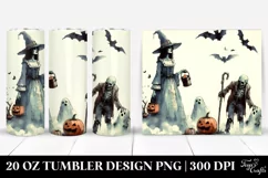 Simple Halloween Scene with Zombie 20 oz Tumbler Product Image 1