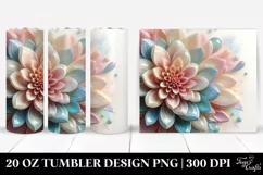 Abstract Shiny Dahlia Watercolor | 20 oz Tumbler Product Image 1