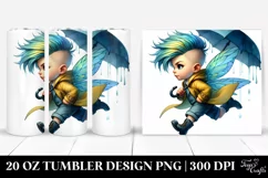 Funny Dancing Baby Fairy with Umbrella, Transparent 20 Oz Product Image 1