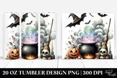 Simple Funny Halloween Cauldron Clipart 20 Oz Tumbler Product Image 1