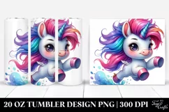 Vibrant Funny Baby Unicorn Clipart Product Image 1