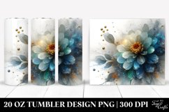 Colorful Glossy Zinnia Design | 20 Oz Tumbler Product Image 1