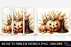Simple Halloween Image with Pumpkin 20 oz Tumbler Product Image 1