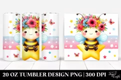 Watercolor Cow with Party Hat, High-Res 20 Oz Tumbler Product Image 1