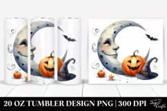 Funny Halloween Moon Clipart, Transparent 20 Oz Tumbler Product Image 1