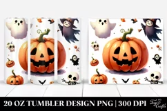 Simple Funny Halloween Pumpkin 20 Oz Tumbler Product Image 1