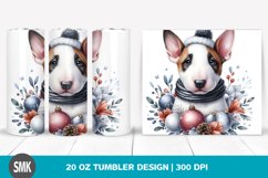 Watercolor Baby Bull Terrier, Winter | 20 oz Tumbler Product Image 1