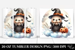 Cute Baby Walrus in Halloween Cloud 20 Oz Tumbler Product Image 1