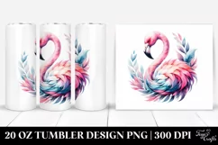 Colorful Flamingo Tumbler Product Image 1