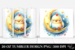 Colorful Baby Chicken Sleeping | 20 Oz Tumbler Product Image 1