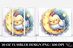 Colorful Baby Chicken Sleeping | 20 Oz Tumbler Product Image 1