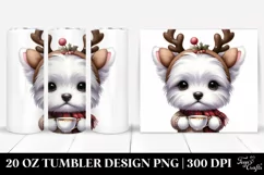 Baby West Highland White Terrier with Tea Cup 20 Oz Tumbler Product Image 1