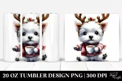 Baby West Highland White Terrier with Tea Cup 20 Oz Tumbler Product Image 1