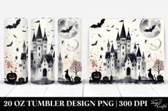 Retro Halloween Castle | 20 oz Tumbler Product Image 1