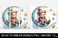 Vibrant Retro Baby Bear | 20 oz Tumbler Product Image 1