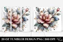 Marble Magnolia Splendor 20 oz Tumbler Product Image 1