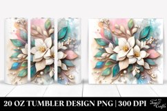 Pastel Wooden Gardenia | 20 oz Tumbler Product Image 1