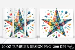Colorful Pastel Star Tumbler Product Image 1
