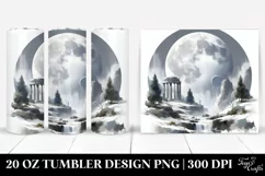 Digital Painting, Simple MOON | 20 oz Tumbler Product Image 1