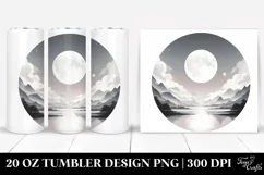 Digital Painting, Simple MOON | 20 oz Tumbler Product Image 1