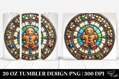 Stained Gingerbread Man 20 Oz Tumbler, High-Res Product Image 1