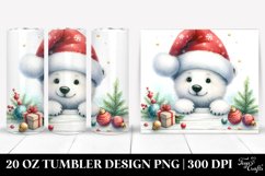 Cute Polar Bear in Christmas Clipart Product Image 1