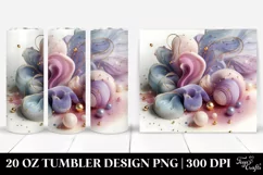 Elegant 20 Oz Tumbler Sublimation | Shiny Violet with Golde Product Image 1