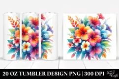 Colorful Hawaiian Flowers | 20 oz Tumbler Product Image 1