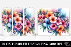 Vibrant Hawaiian Flowers | 20 oz Tumbler Product Image 1