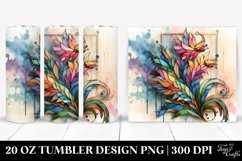 Stained Snapdragon Tumbler | 20 oz Tumbler Product Image 1